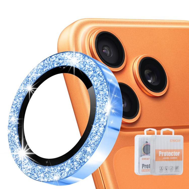 ENKAY Hat-Prince Glitter Lente posteriore Pellicola in vetro temperato in lega di alluminio, For iPhone 17 Pro / 17 Pro Max, For iPhone 17, For iPhone Air