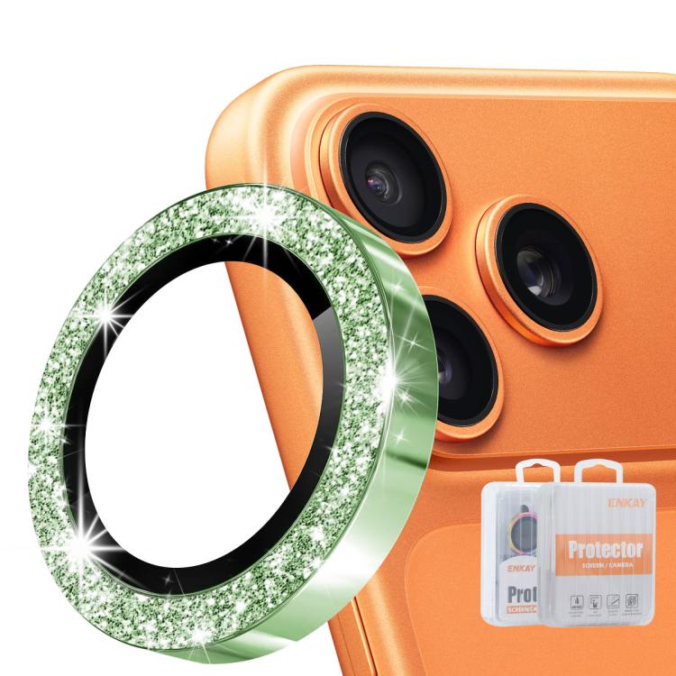 ENKAY Hat-Prince Glitter Lente posteriore Pellicola in vetro temperato in lega di alluminio, For iPhone 17 Pro / 17 Pro Max, For iPhone 17, For iPhone Air