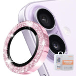 ENKAY Hat-Prince Glitter Lente posteriore Pellicola in vetro temperato in lega di alluminio, For iPhone 17 Pro / 17 Pro Max, For iPhone 17, For iPhone Air