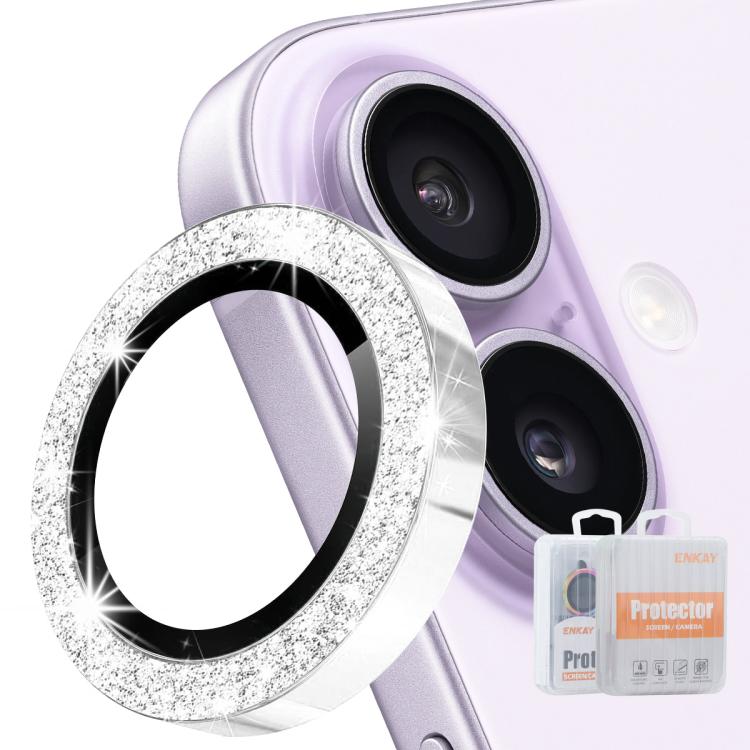 ENKAY Hat-Prince Glitter Lente posteriore Pellicola in vetro temperato in lega di alluminio, For iPhone 17 Pro / 17 Pro Max, For iPhone 17, For iPhone Air