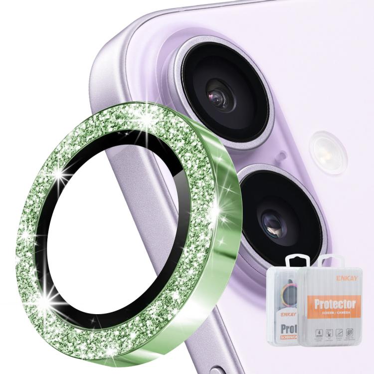 ENKAY Hat-Prince Glitter Lente posteriore Pellicola in vetro temperato in lega di alluminio, For iPhone 17 Pro / 17 Pro Max, For iPhone 17, For iPhone Air