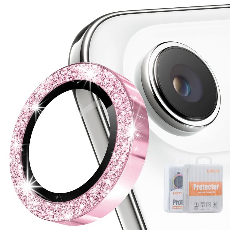 ENKAY Hat-Prince Glitter Lente posteriore Pellicola in vetro temperato in lega di alluminio, For iPhone 17 Pro / 17 Pro Max, For iPhone 17, For iPhone Air