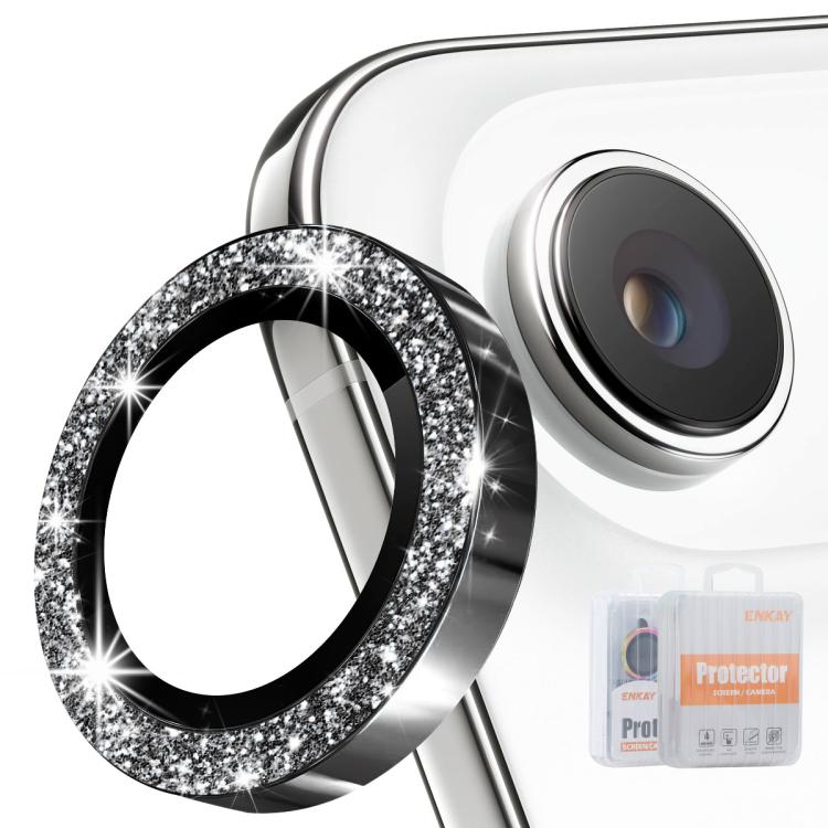 ENKAY Hat-Prince Glitter Lente posteriore Pellicola in vetro temperato in lega di alluminio, For iPhone 17 Pro / 17 Pro Max, For iPhone 17, For iPhone Air
