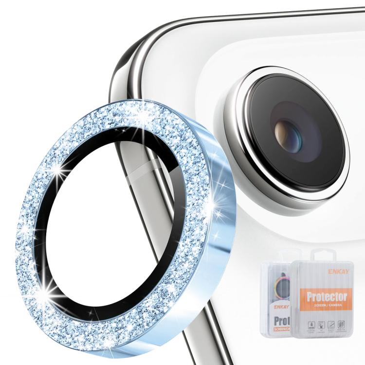 ENKAY Hat-Prince Glitter Lente posteriore Pellicola in vetro temperato in lega di alluminio, For iPhone 17 Pro / 17 Pro Max, For iPhone 17, For iPhone Air