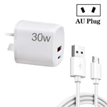 Caricatore USB-C PD 30W + QC3.0 con cavo Micro USB 1m