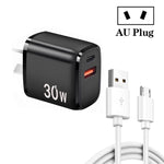 Caricatore USB-C PD 30W + QC3.0 con cavo Micro USB 1m