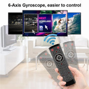 T1-PRO-L Con apprendimento IR e telecomando Smart Wireless Air Mouse retroilluminato, T1-PRO-L