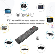 T1-PRO-L Con apprendimento IR e telecomando Smart Wireless Air Mouse retroilluminato, T1-PRO-L