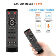 T1-PRO-TV con microfono Android TV Box telecomando intelligente con funzione IR a 2 tasti Air Mouse, T1-PRO-TV