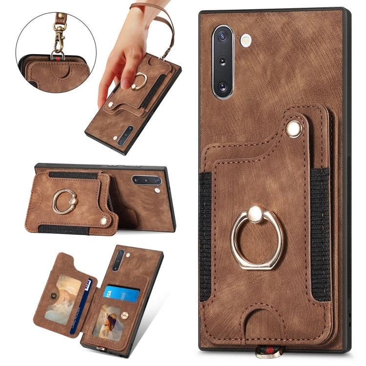 Custodia per telefono a portafoglio multi-scheda effetto pelle retrò, For Samsung Galaxy S23 FE 5G, For Samsung Galaxy Note20  Ultra, For Samsung Galaxy Note20, For Samsung Galaxy Note10