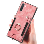 Custodia per telefono a portafoglio multi-scheda effetto pelle retrò, For Samsung Galaxy Note10+
