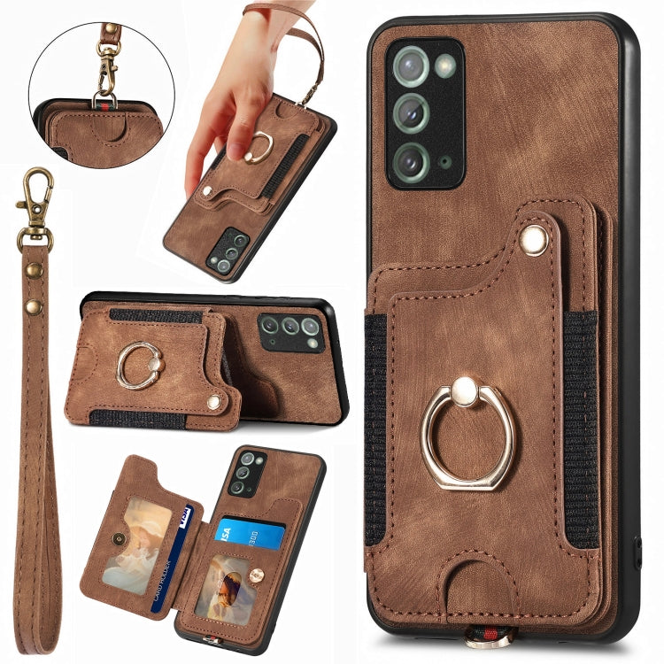 Custodia per telefono a portafoglio multi-scheda effetto pelle retrò, For Samsung Galaxy S23 FE 5G, For Samsung Galaxy Note20  Ultra, For Samsung Galaxy Note20, For Samsung Galaxy Note10