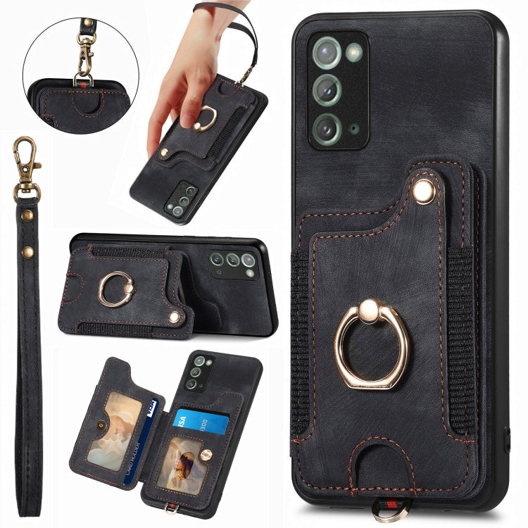 Custodia per telefono a portafoglio multi-scheda effetto pelle retrò, For Samsung Galaxy S23 FE 5G, For Samsung Galaxy Note20  Ultra, For Samsung Galaxy Note20, For Samsung Galaxy Note10