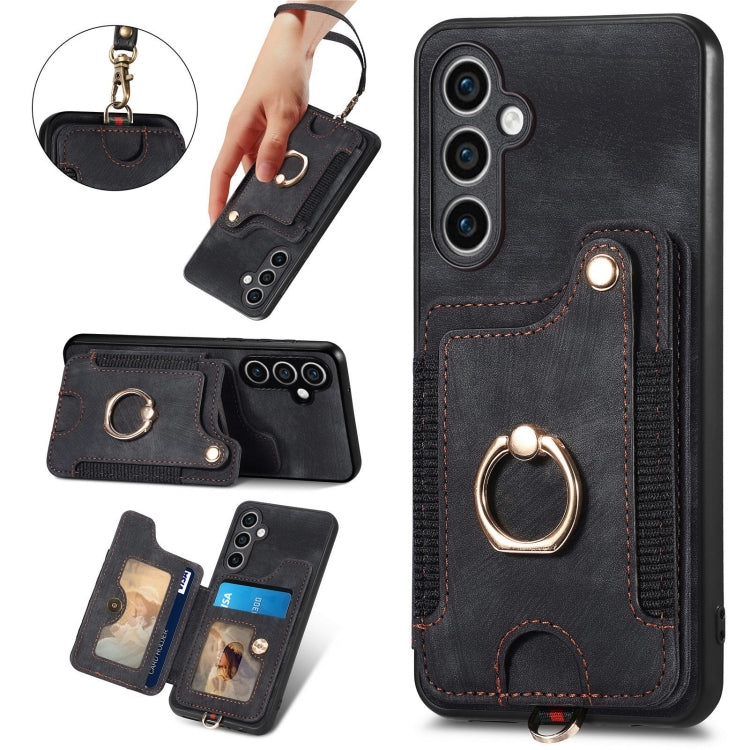 Custodia per telefono a portafoglio multi-scheda effetto pelle retrò, For Samsung Galaxy S23 FE 5G, For Samsung Galaxy Note20  Ultra, For Samsung Galaxy Note20, For Samsung Galaxy Note10