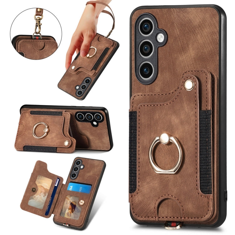 Custodia per telefono a portafoglio multi-scheda effetto pelle retrò, For Samsung Galaxy S23 FE 5G, For Samsung Galaxy Note20  Ultra, For Samsung Galaxy Note20, For Samsung Galaxy Note10