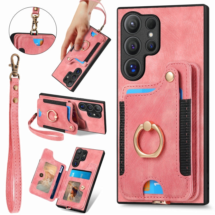 Custodia per telefono a portafoglio multi-scheda effetto pelle retrò, For Samsung Galaxy A55, For Samsung Galaxy A35, For Samsung Galaxy S24 Ultra 5G, For Samsung Galaxy S24+ 5G