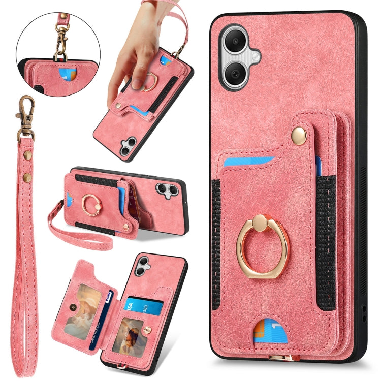 Custodia per telefono a portafoglio multi-scheda effetto pelle retrò, For Samsung Galaxy A15, For Samsung Galaxy A05, For Samsung Galaxy A05s, For Samsung Galaxy A25