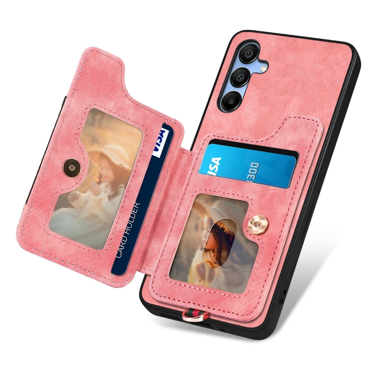 Custodia per telefono a portafoglio multi-scheda effetto pelle retrò, For Samsung Galaxy A15, For Samsung Galaxy A05, For Samsung Galaxy A05s, For Samsung Galaxy A25