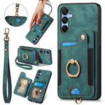 Custodia per telefono a portafoglio multi-scheda effetto pelle retrò, For Samsung Galaxy A15, For Samsung Galaxy A05, For Samsung Galaxy A05s, For Samsung Galaxy A25