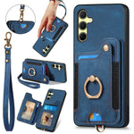 Custodia per telefono a portafoglio multi-scheda effetto pelle retrò, For Samsung Galaxy A55, For Samsung Galaxy A35, For Samsung Galaxy S24 Ultra 5G, For Samsung Galaxy S24+ 5G