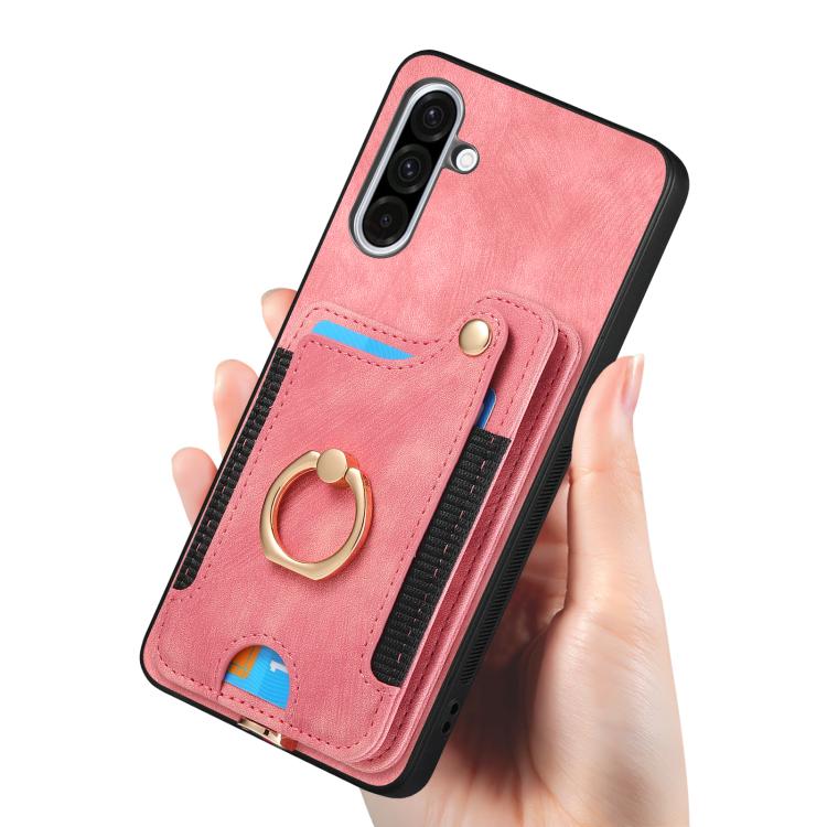 Custodia per telefono a portafoglio multi-scheda effetto pelle retrò, For Samsung Galaxy A36, For Samsung Galaxy S25 5G, For Samsung Galaxy S25+ 5G, For Samsung Galaxy S25 Ultra 5G
