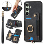 Custodia per telefono a portafoglio multi-scheda effetto pelle retrò, For Samsung Galaxy A57 5G, For Samsung Galaxy A37 5G, For Samsung Galaxy S25 Edge 5G, For Samsung Galaxy A56 5G
