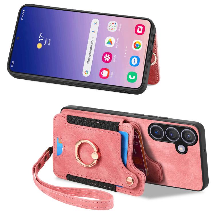Custodia per telefono a portafoglio multi-scheda effetto pelle retrò, For Samsung Galaxy A57 5G, For Samsung Galaxy A37 5G, For Samsung Galaxy S25 Edge 5G, For Samsung Galaxy A56 5G