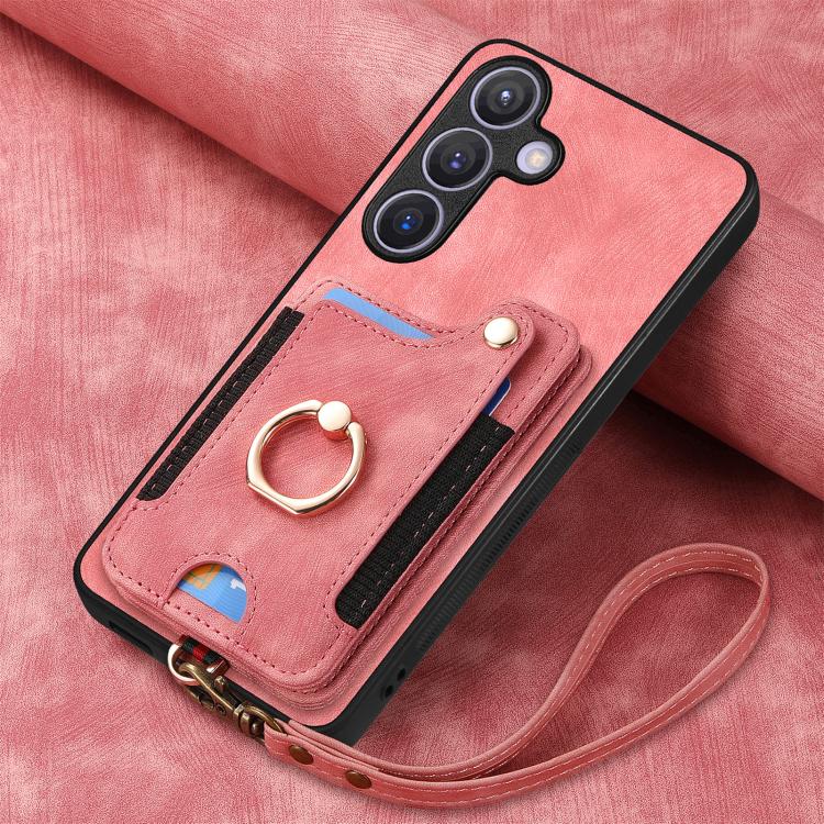 Custodia per telefono a portafoglio multi-scheda effetto pelle retrò, For Samsung Galaxy A57 5G, For Samsung Galaxy A37 5G, For Samsung Galaxy S25 Edge 5G, For Samsung Galaxy A56 5G