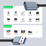 JUNSUNMAY 2A USB 3.0 maschio a femmina cavo di prolunga cavo dati di ricarica ad alta velocità, 0.3m, 1m, 2m, 3m, 5m