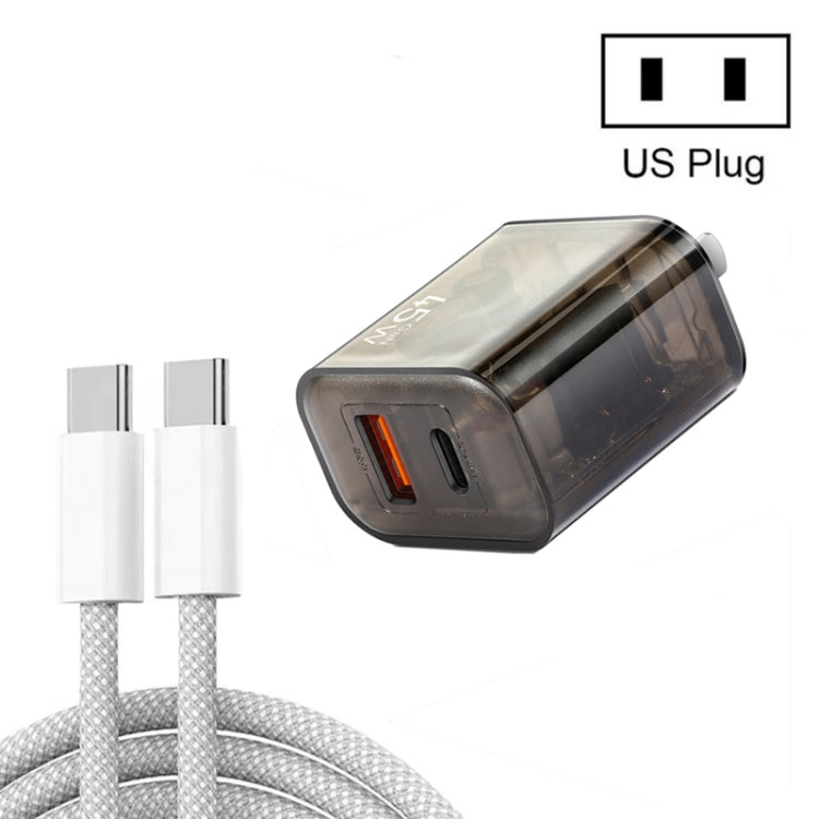 Caricabatterie USB 45W PD + QC3.0 con cavo Type-C 1m