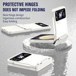 Custodia per telefono antiurto con cerniera integrale con pellicola diamantata, For Galaxy Z Flip4, For Galaxy Z Flip3