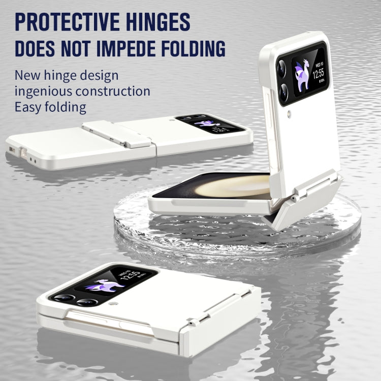 Custodia per telefono antiurto con cerniera integrale con pellicola diamantata, For Galaxy Z Flip4, For Galaxy Z Flip3