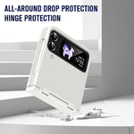 Custodia per telefono antiurto con cerniera integrale con pellicola diamantata, For Galaxy Z Flip4, For Galaxy Z Flip3