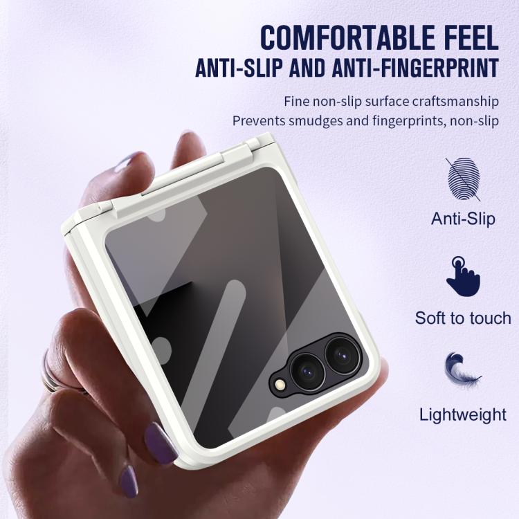 Custodia per telefono antiurto con cerniera integrale con pellicola diamantata, For Galaxy Z Flip8 5G, For Galaxy Z Flip7 FE / Flip6, For Galaxy Z Flip7 5G, For Galaxy Z Flip5 5G