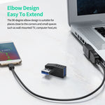 Adattatore USB 3.0 angolo 90° maschio-femmina