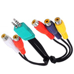JUNSUNMAY Cavo AV da 0,3 m 3,5 mm + 2,5 mm maschio a 5 x RCA femmina per TV Samsung BN39-01154W, 30cm 3.5+2.5 to 5RCA