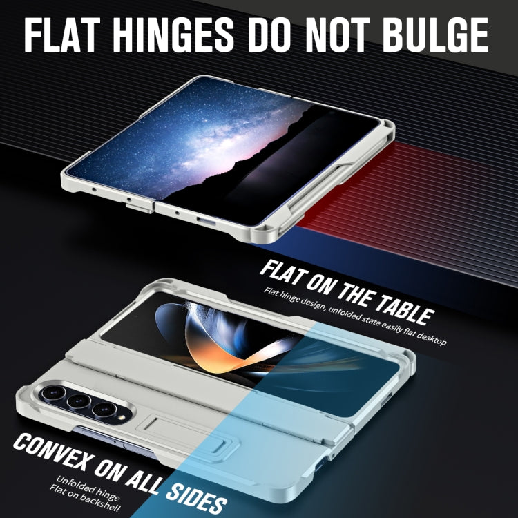 Custodia per telefono antiurto con cerniera integrale con pellicola diamantata e penna, For Galaxy Z Fold4, For Galaxy Z Fold3 5G