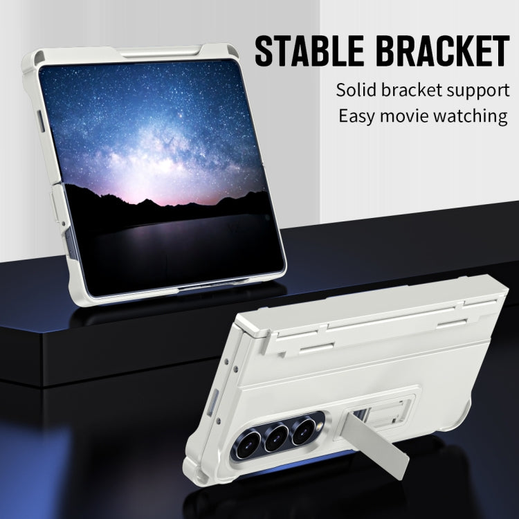 Custodia per telefono antiurto con cerniera integrale con pellicola diamantata e penna, For Galaxy Z Fold4, For Galaxy Z Fold3 5G