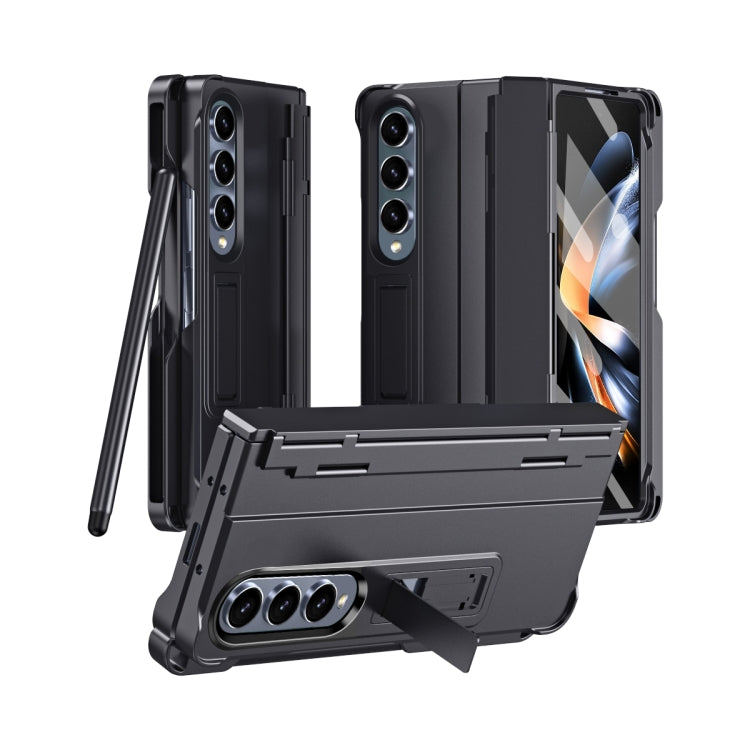 Custodia per telefono antiurto con cerniera integrale con pellicola diamantata e penna, For Galaxy Z Fold4, For Galaxy Z Fold3 5G