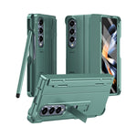 Custodia per telefono antiurto con cerniera integrale con pellicola diamantata e penna, For Galaxy Z Fold4, For Galaxy Z Fold3 5G
