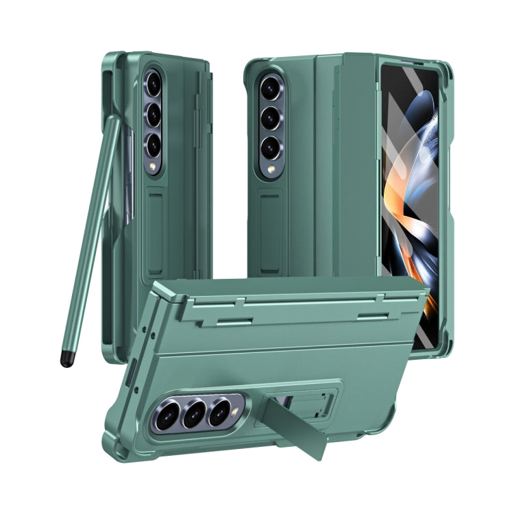 Custodia per telefono antiurto con cerniera integrale con pellicola diamantata e penna, For Galaxy Z Fold4, For Galaxy Z Fold3 5G