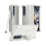 Custodia per telefono antiurto con cerniera integrale con pellicola diamantata e penna, For Galaxy Z Fold4, For Galaxy Z Fold3 5G