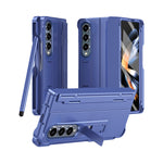 Custodia per telefono antiurto con cerniera integrale con pellicola diamantata e penna, For Galaxy Z Fold4, For Galaxy Z Fold3 5G