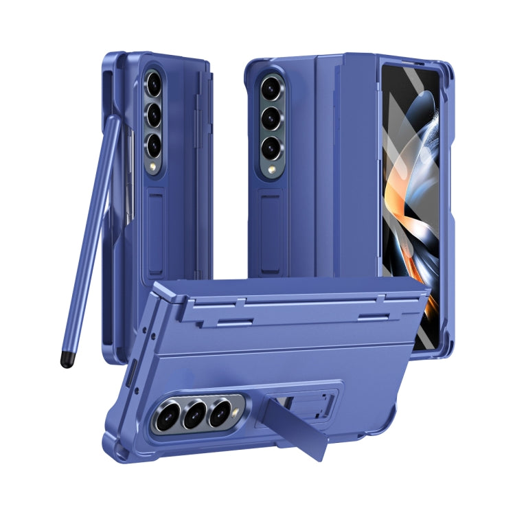 Custodia per telefono antiurto con cerniera integrale con pellicola diamantata e penna, For Galaxy Z Fold4, For Galaxy Z Fold3 5G