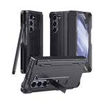 Custodia per telefono antiurto con cerniera integrale con pellicola diamantata e penna, For Galaxy Z Fold8 Ultra 5G, For Galaxy Z Fold7 5G, For Galaxy Z Fold6 5G, For Galaxy Z Fold5 5G
