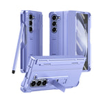 Custodia per telefono antiurto con cerniera integrale con pellicola diamantata e penna, For Galaxy Z Fold8 Ultra 5G, For Galaxy Z Fold7 5G, For Galaxy Z Fold6 5G, For Galaxy Z Fold5 5G