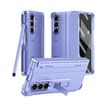 Custodia per telefono antiurto con cerniera integrale con pellicola diamantata e penna, For Galaxy Z Fold8 Ultra 5G, For Galaxy Z Fold7 5G, For Galaxy Z Fold6 5G, For Galaxy Z Fold5 5G