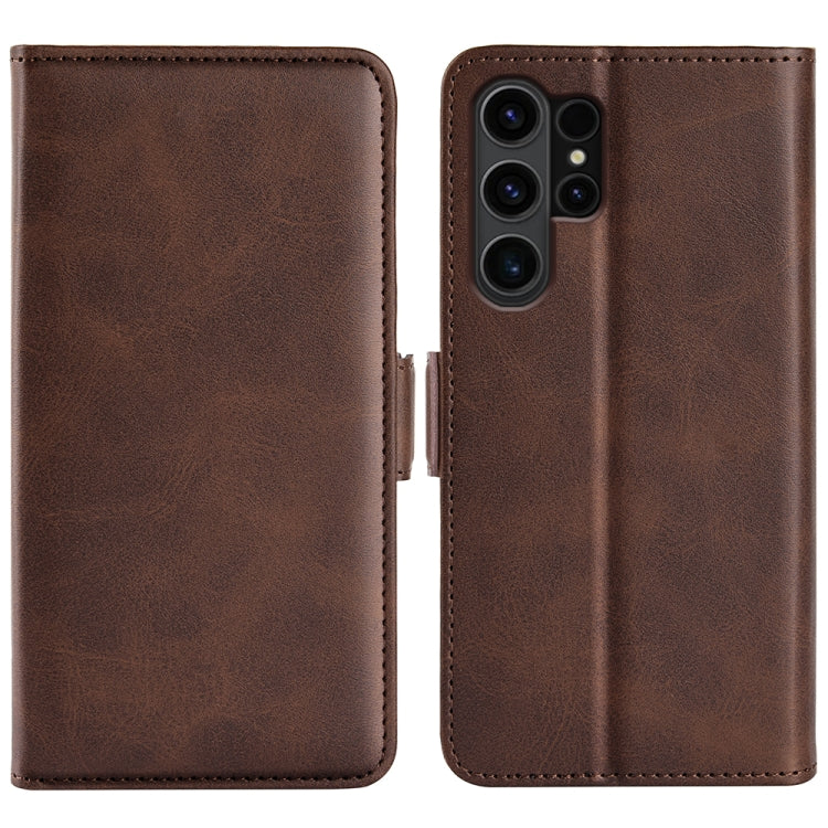 Custodia per telefono in pelle con chiusura orizzontale con fibbia magnetica su entrambi i lati, For Samsung Galaxy A35, For Samsung Galaxy S24 Ultra 5G, For Samsung Galaxy S24+ 5G, For Samsung Galaxy S24 5G