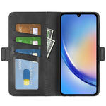 Custodia per telefono in pelle con chiusura orizzontale con fibbia magnetica su entrambi i lati, For Samsung Galaxy A35, For Samsung Galaxy S24 Ultra 5G, For Samsung Galaxy S24+ 5G, For Samsung Galaxy S24 5G