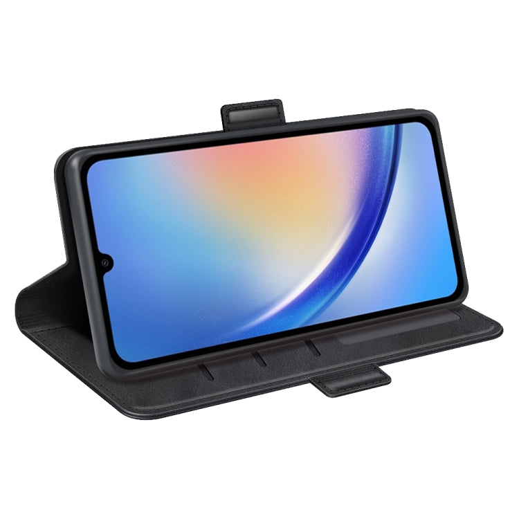 Custodia per telefono in pelle con chiusura orizzontale con fibbia magnetica su entrambi i lati, For Samsung Galaxy A35, For Samsung Galaxy S24 Ultra 5G, For Samsung Galaxy S24+ 5G, For Samsung Galaxy S24 5G